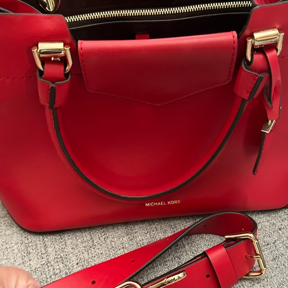 Michael Kors Blakley Red Handbag with strap and wallet NEW - Picture 12 of 16